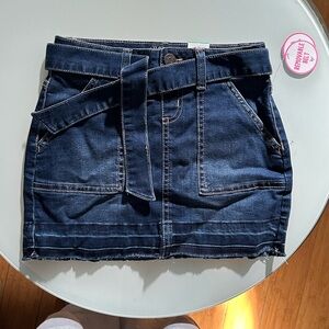 Justice Girls Gray &  Denim Skirt